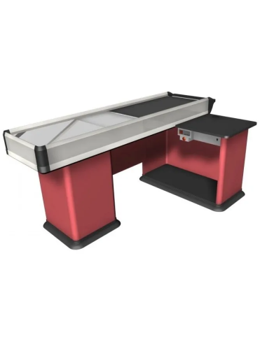 Motorized checkout counter - Conveyor belt - cm 208.3