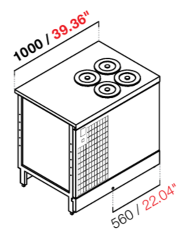 Pozzetto da incasso - N. 4 pozzetti - Con riserva - cm 100 x 68.8 x 95.1 h