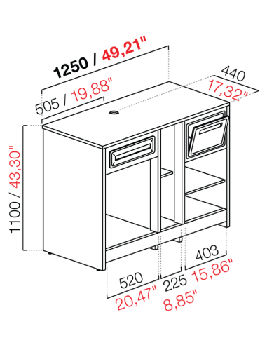 Retro base coffee machine - cm 125 x 66.5 x 110 h