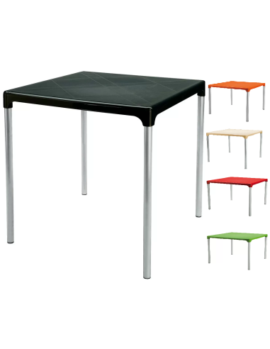 Polypropylene table - Dimensions cm 70 x 70 x 72 h