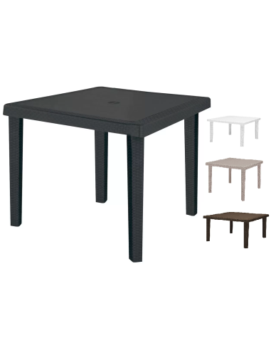 Table in polymer - Dimensions cm 90 x 90 x 74.5 h