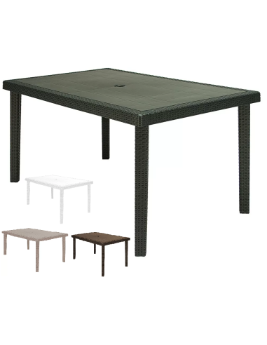 Table in polymer - Dimensions cm 150 x 90 x 74.5 h