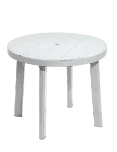 Polypropylene table - Dimensions cm 90 Ø x h