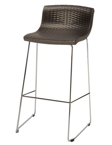 Stool - Polypropylene seat - Chrome base - Dimensions cm 49 x 49.5 x 91.5 h