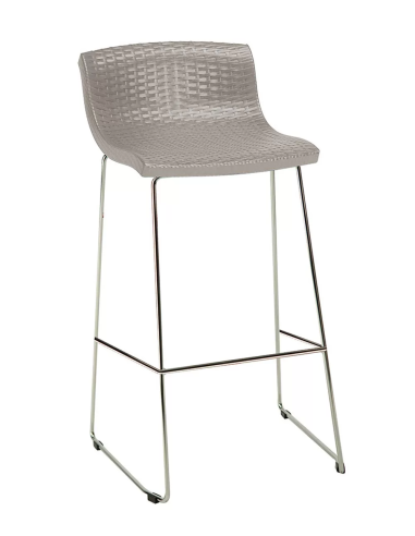 Stool - Polypropylene seat - Chrome base - Dimensions cm 49 x 49.5 x 91.5 h