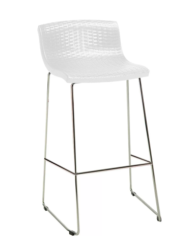 Stool - Polypropylene seat - Chrome base - Dimensions cm 49 x 49.5 x 91.5 h