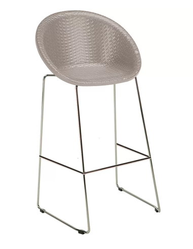 Stool - Polypropylene seat - Chrome base - Dimensions cm 49 x 50 x 100 h