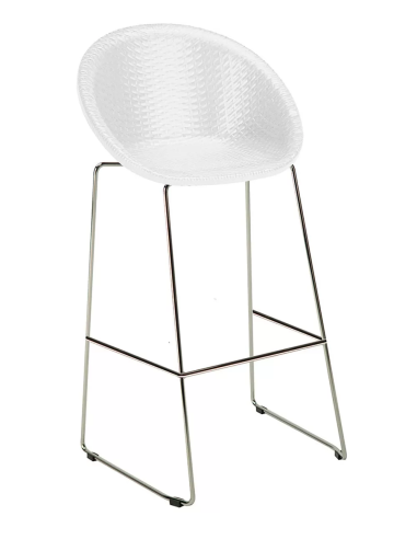 Stool - Polypropylene seat - Chrome base - Dimensions cm 49 x 50 x 100 h