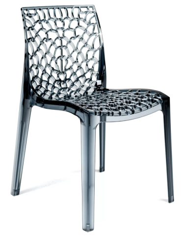 Transparent polycarbonate chair - Dimensions cm 52 x 53 x 81 h