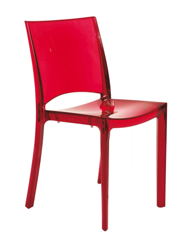 Transparent polycarbonate chair - Dimensions cm 48 x 50 x 81.5 h