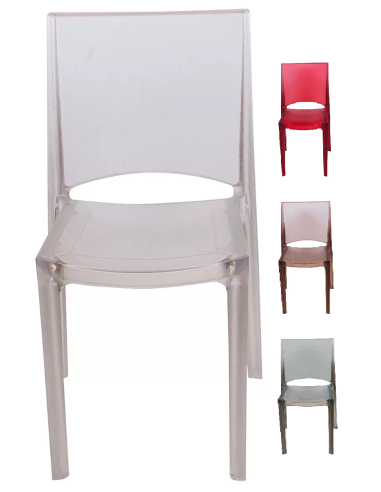 Silla de policarbonato transparente - Dimensiones cm 48 x 50 x 81.5 h