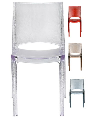 Silla de policarbonato transparente - Dimensiones cm 48 x 50 x 81.5 h