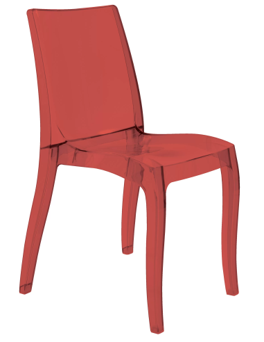 Transparent polycarbonate chair - Dimensions cm 50 x 54 x 84 h