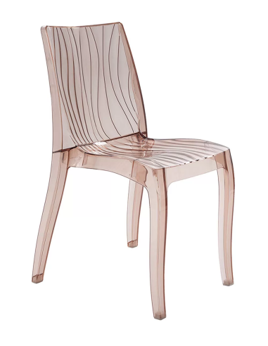 Transparent polycarbonate chair - Dimensions cm 50 x 54 x 84 h