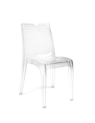 Transparent polycarbonate chair - Dimensions cm 50 x 54 x 84 h