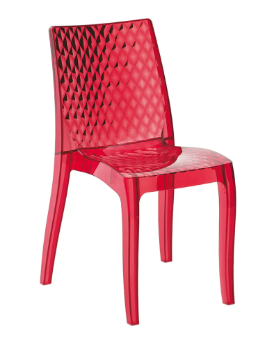 Transparent polycarbonate chair - Dimensions cm 50 x 54 x 84 h