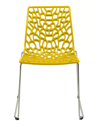 Polished polypropylene chair - Dimensions cm 56 x 53 x 81.5 h