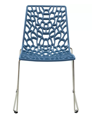 Polished polypropylene chair - Dimensions cm 56 x 53 x 81.5 h