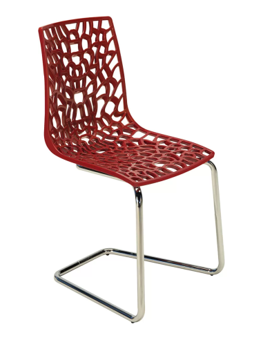 Polished polypropylene chair - Dimensions cm 46 x 46 x 86.5 h