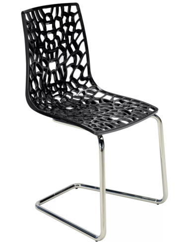 Polished polypropylene chair - Dimensions cm 46 x 46 x 86.5 h