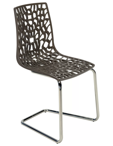 Polished polypropylene chair - Dimensions cm 46 x 46 x 86.5 h