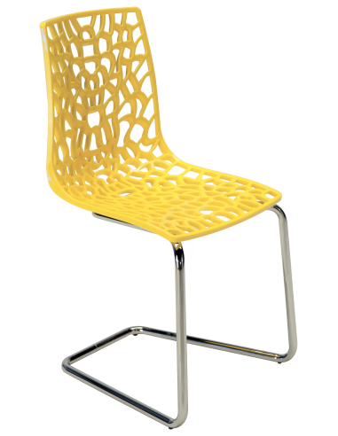 Polished polypropylene chair - Dimensions cm 46 x 46 x 86.5 h