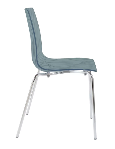 Transparent polycarbonate chair - Dimensions cm 48 x 53 x 82 h