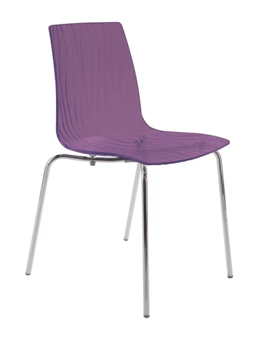 Silla de policarbonato transparente - Dimensiones cm 48 x 53 x 82 h