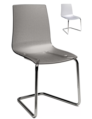 Silla de policarbonato transparente - Dimensiones cm 46 x 46 x 86.5 h