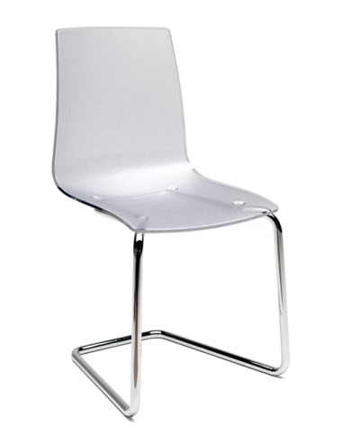 Transparent polycarbonate chair - Dimensions cm 46 x 46 x 86.5 h