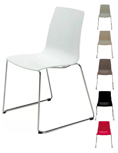 Polycarbonate chair - Dimensions cm 55 x 54 x 83.5 h