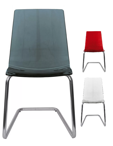 Silla de polipropileno transparente - Dimensiones cm 46 x 46 x 86.5 h