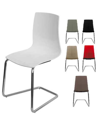 Polished polypropylene chair - Dimensions cm 46 x 46 x 86.5 h