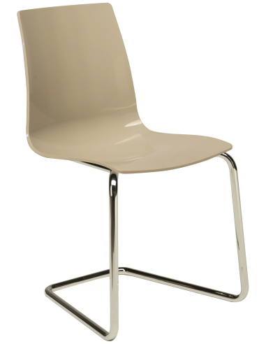 Polished polypropylene chair - Dimensions cm 46 x 46 x 86.5 h