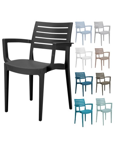 Polypropylene armchair - Dimensions cm 59 x 51 x 80 h