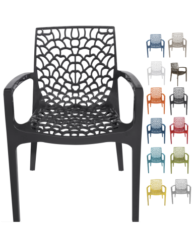 Polypropylene armchair - Dimensions cm 56.5 x 55 x 81 h