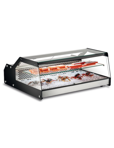 Refrigerated fish display case