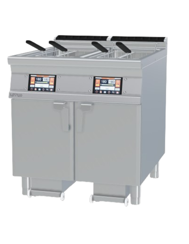 Professional electric fryer 2 tanks 25+25 liters - Touchscreen