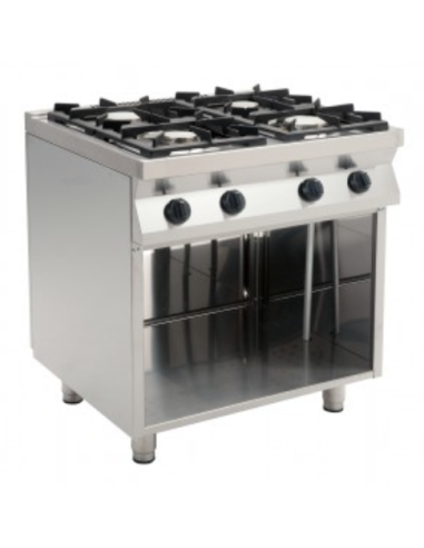 Kitchen gas 4 burners open - Burner power 2 kW 3.5 + 2 kW 6 - Cm 80 x 70 x 85 h