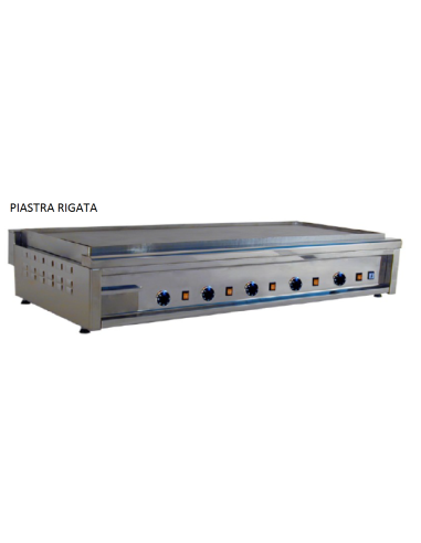 Piastra panini elettrica piano rigato  5 termostati cm 144.4