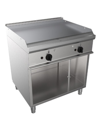 Fry top a gas - Piastra liscia - cm 70 x 70 x 85 h