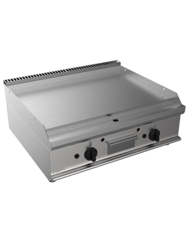 Fry top gas - smooth plate - cm 80 x 70 x 27 h