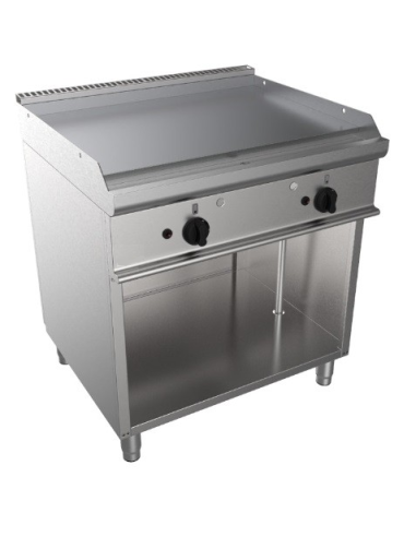 Fry top a gas - Piastra liscia - cm 80 x 70 x 85 h