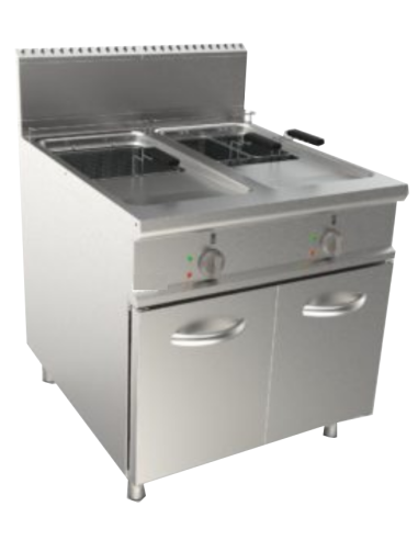 Gas fryer - Capacity 21+21 lt - cm 80 x 90 x 85 h