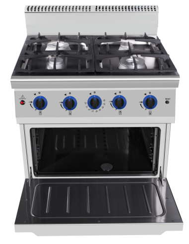 Cocina de gas con 4 fuegos y horno a gas - cm 80 x 90 x 114 h