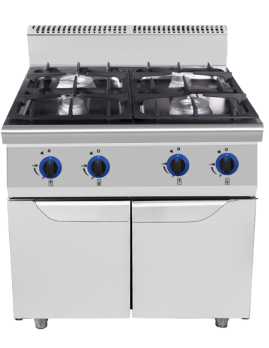 Gas cooker with 4 burners - Closed compartment - cm 80 x 90 x 114h