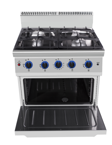 Cucina a gas con 4 fuochi - Forno gas - cm 80 x 70 x 108.5h