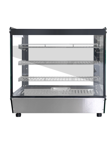 Hot showcase 150 liters - Straight glass - cm 70 x 57 x 67.8 h