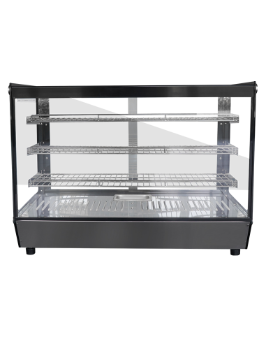 Hot showcase 200 liters - Straight glass - cm 90 x 57 x 67.8 h