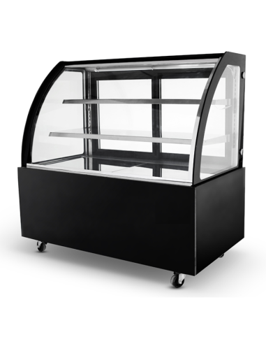 Refrigerated counter 246 liter - Curved glass - cm 120 x 66 x 120 h